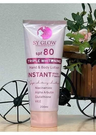 sy glow triple whitening hand and body lotion